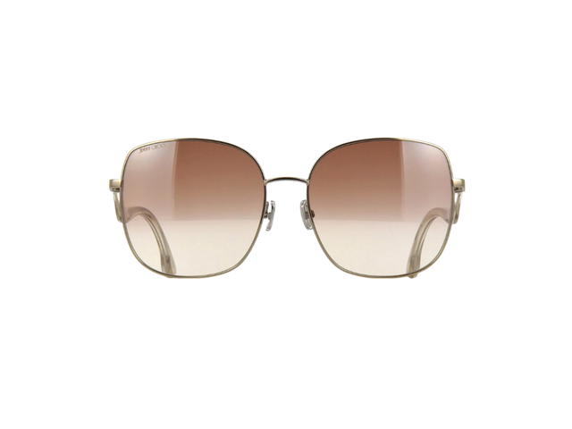 Jimmy Choo Jimmy Choo Mamie Oversize-frame Sunglasses In Gold-Tone Metal Frame With Brown Gradient Lenses - view 1