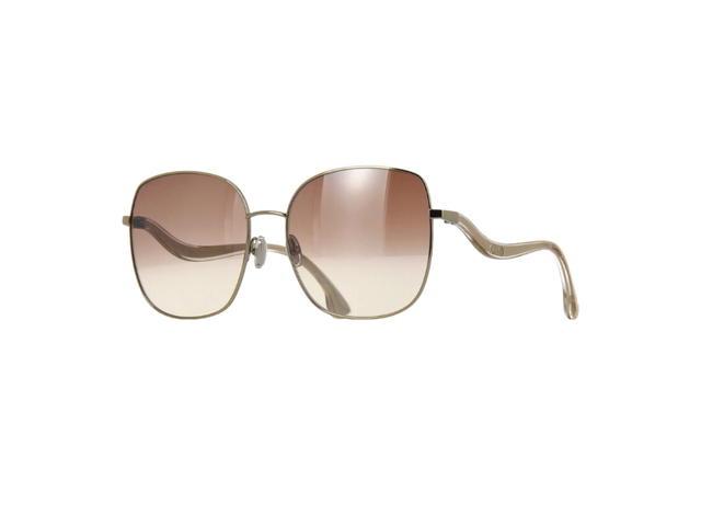 Jimmy Choo Jimmy Choo Mamie Oversize-frame Sunglasses In Gold-Tone Metal Frame With Brown Gradient Lenses - view 2