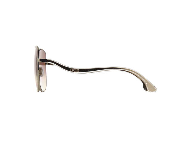 Jimmy Choo Jimmy Choo Mamie Oversize-frame Sunglasses In Gold-Tone Metal Frame With Brown Gradient Lenses - view 3