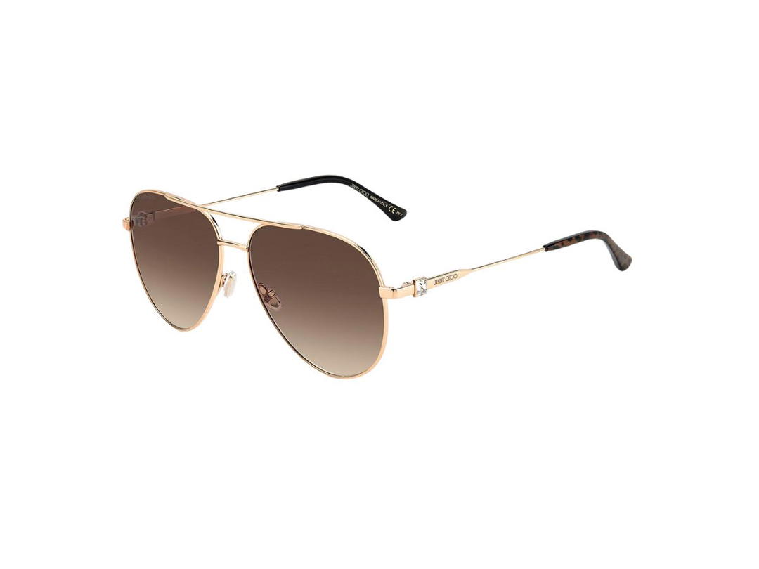 Jimmy Choo Jimmy Choo OLLY/S Sunglasses In Gold Copper Frame With Brown Lens