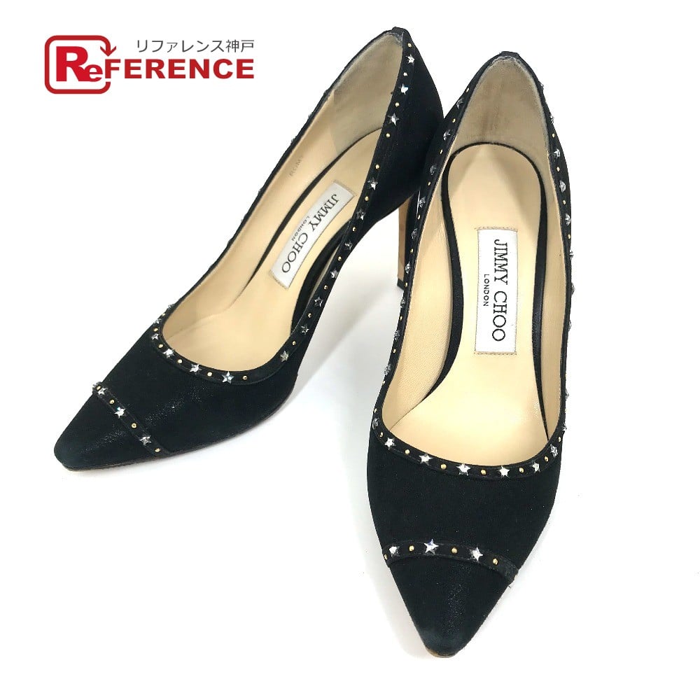 Jimmy Choo JIMMY CHOO Star studs High heels pumps suede Black