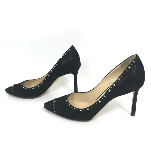 Jimmy Choo JIMMY CHOO Star studs High heels pumps suede Black - view 4