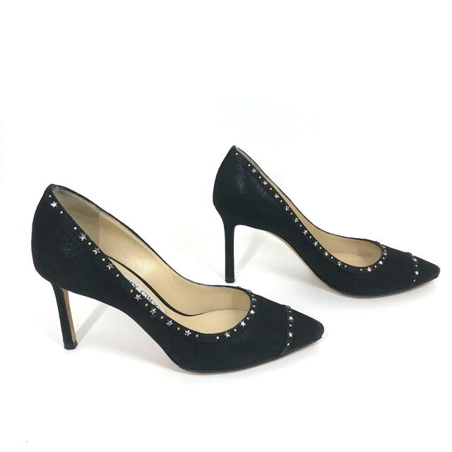 Jimmy Choo JIMMY CHOO Star studs High heels pumps suede Black - view 5