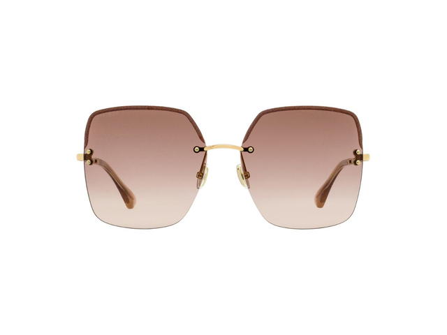 Jimmy Choo Jimmy Choo Tavi Square Sunglasses In Light Metal Frame Gold Copper - view 2