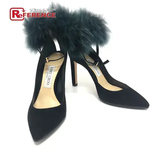 Buy JIMMY CHOO With fur Pumps Shoes Heels High Heels pumps suede Black/Beige Unused at Sasom – Authentic and Ready to Ship