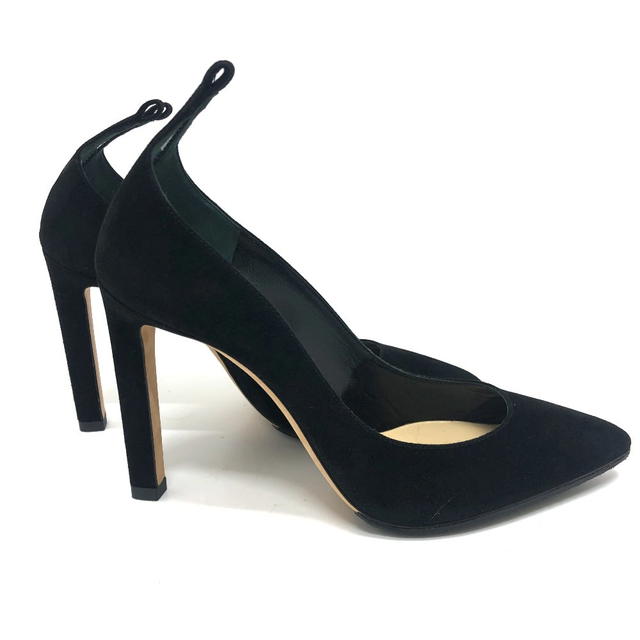 Jimmy Choo JIMMY CHOO With fur Pumps Shoes Heels High Heels pumps suede Black/Beige Unused - view 4
