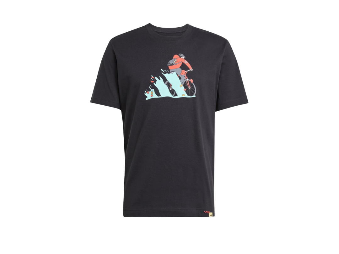 adidas adidas Doodle Hunt Bike Graphic Tee Black