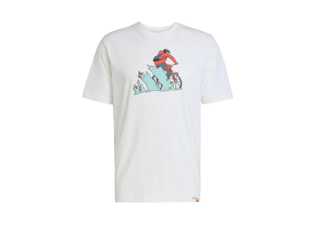 adidas adidas Doodle Hunt Bike Graphic Tee White