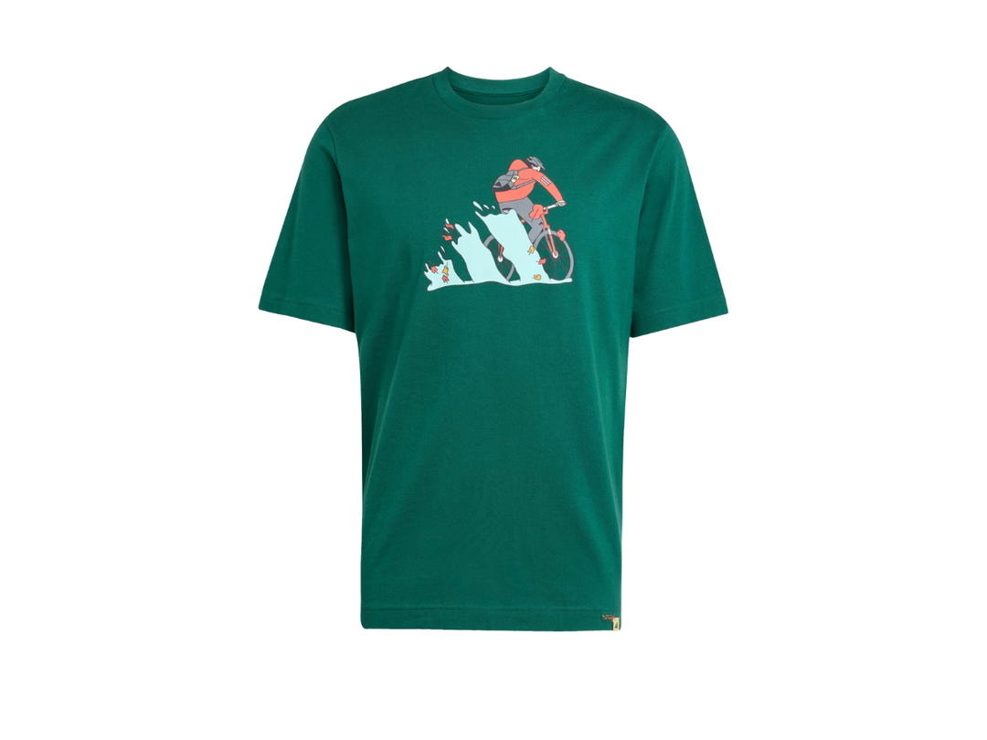 adidas adidas Doodle Hunt Bike Graphic Tee Collegiate Green