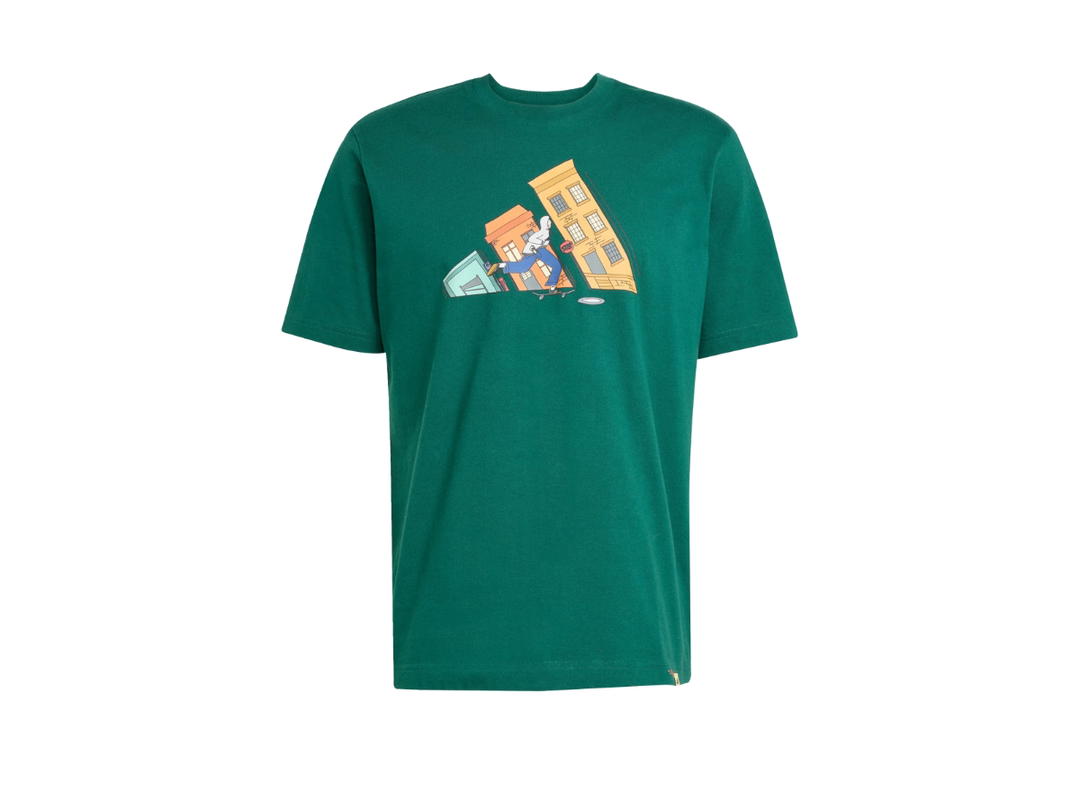 adidas adidas Doodle Hunt Skate Graphic Tee Collegiate Green