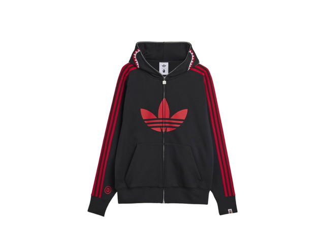 adidas adidas x BAPE Ultimate Shark Hoodie Black - view 1
