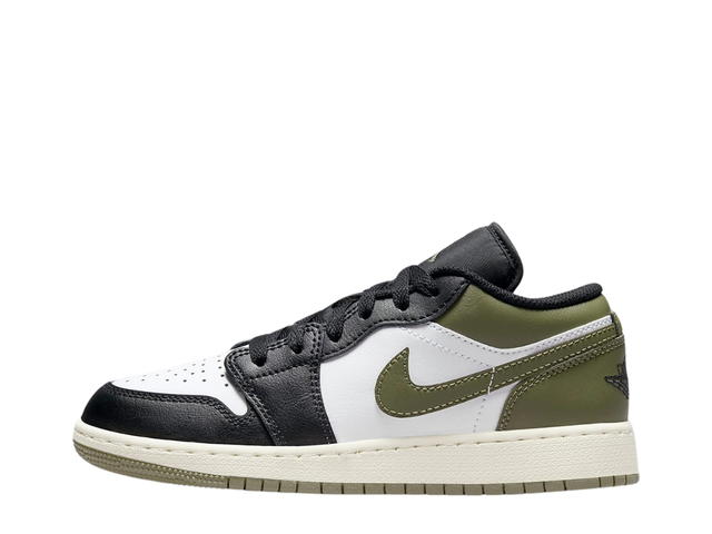 Jordan Jordan 1 Low Black Toe Medium Olive (GS) - view 2