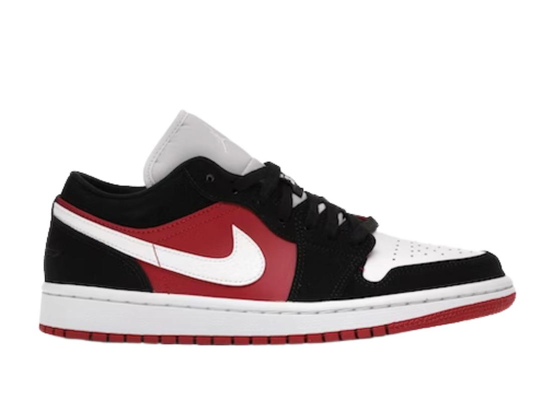 Jordan Jordan 1 Low Black White Gym Red (W)