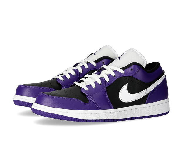 Jordan Jordan 1 Low Court Purple Black - view 3