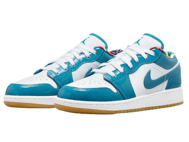 Jordan Jordan 1 Low SE Cyber Teal (GS) - view 3