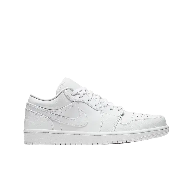 Jordan Jordan 1 Low Triple White Tumbled Leather - view 1