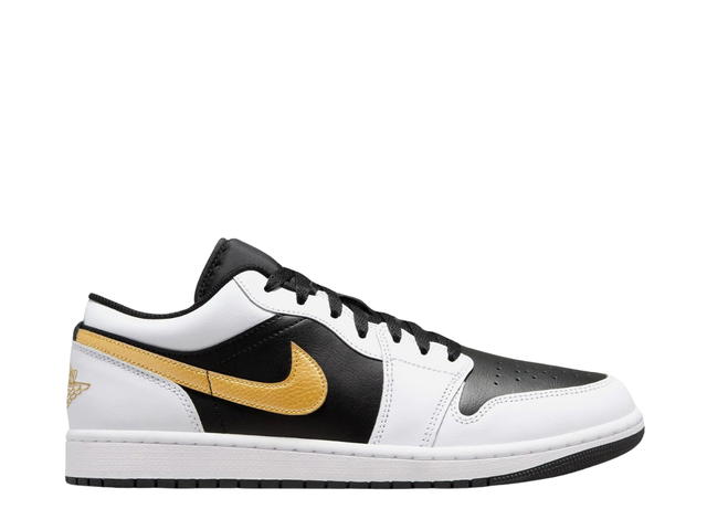 Jordan Jordan 1 Low White Black Metallic Gold Swoosh - view 1