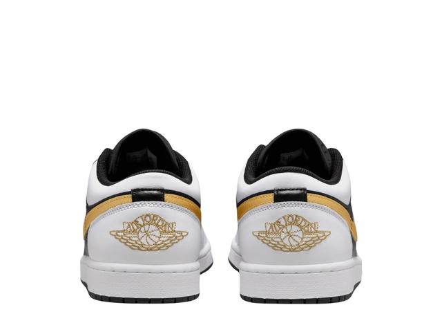 Jordan Jordan 1 Low White Black Metallic Gold Swoosh - view 6
