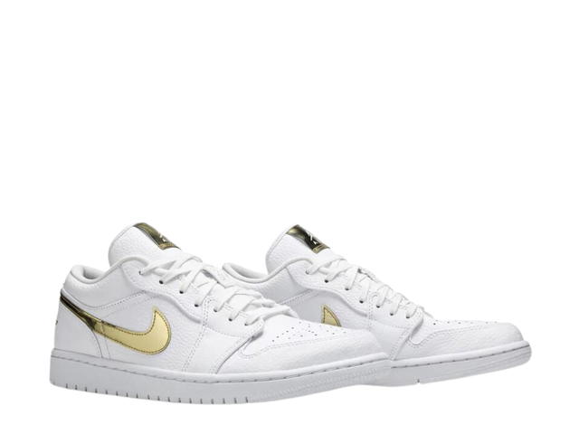 Jordan Jordan 1 Low White Metallic Gold (Women's) - view 3