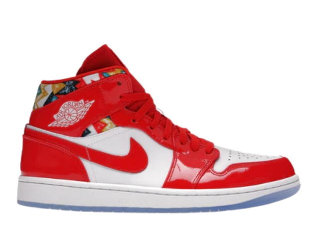 Jordan Jordan 1 Mid Barcelona Sweater Red Patent - view 1
