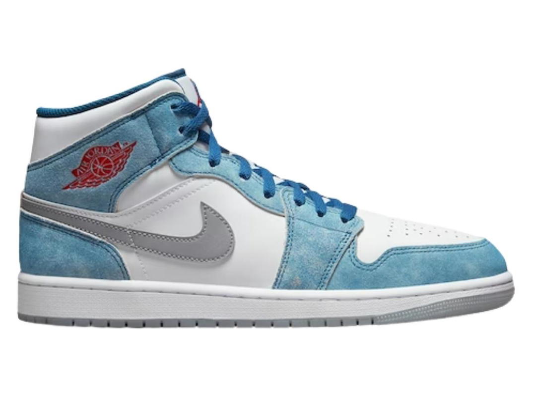 Jordan Jordan 1 Mid French Blue Fire Red