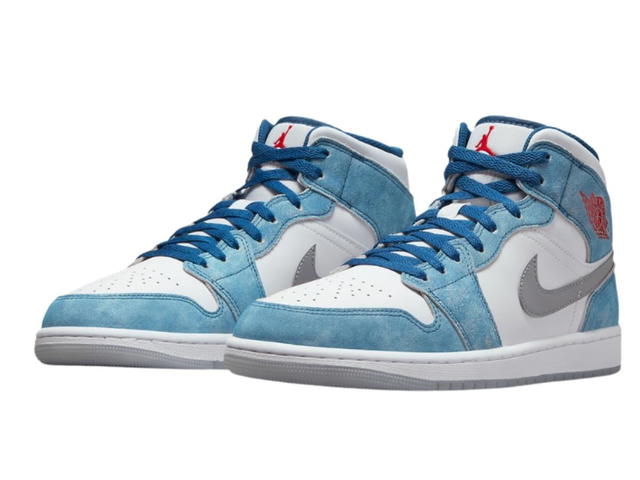Jordan Jordan 1 Mid French Blue Fire Red - view 3