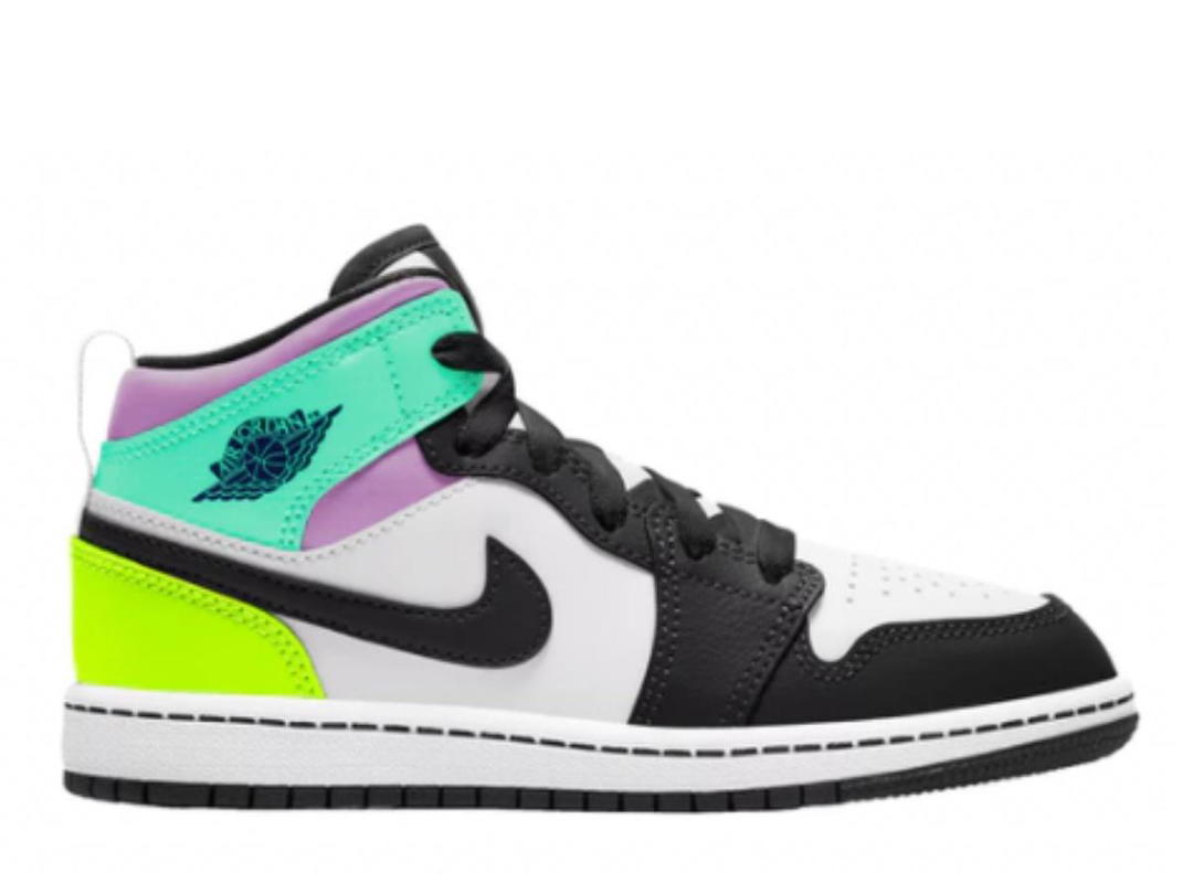 Jordan Jordan 1 Mid Pastel Black Toe (PS)