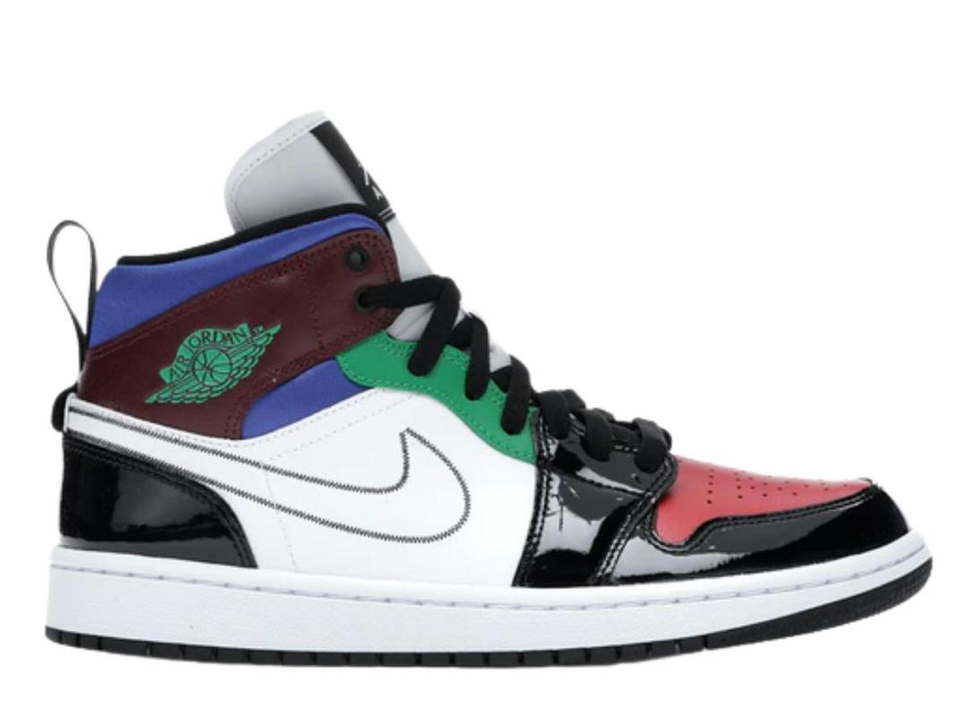 Jordan Jordan 1 Mid SE Black White Multi-Color (Women's)