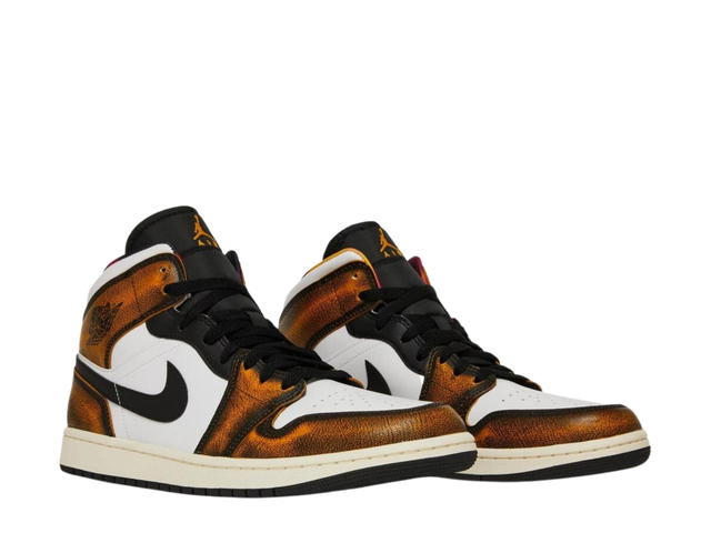 Jordan Jordan 1 Mid SE Orange Wear Away - view 3