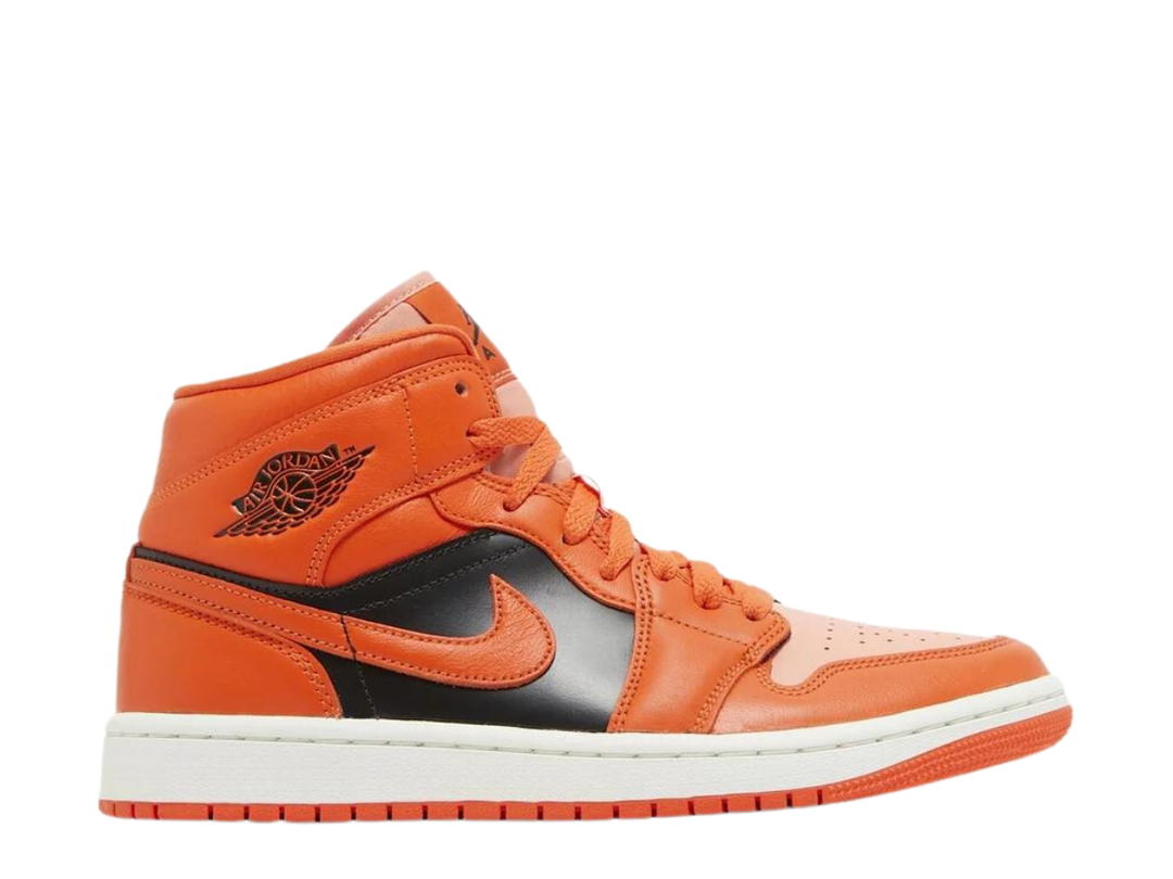 Jordan Jordan 1 Mid SE Rush Orange Crimson Bliss (Women's)