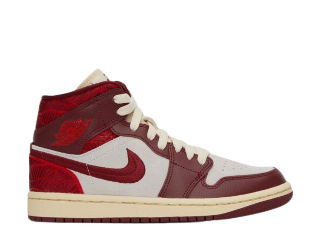 Jordan Jordan 1 Mid SE Tiki Leaf Team Red (Women's)
