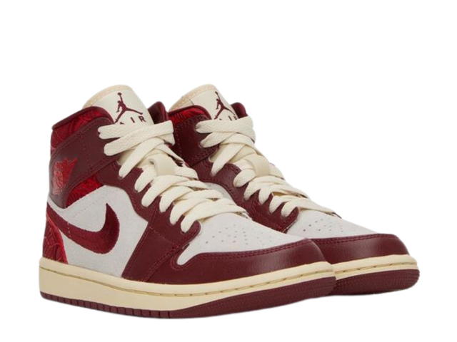 Jordan Jordan 1 Mid SE Tiki Leaf Team Red (Women's) - view 3