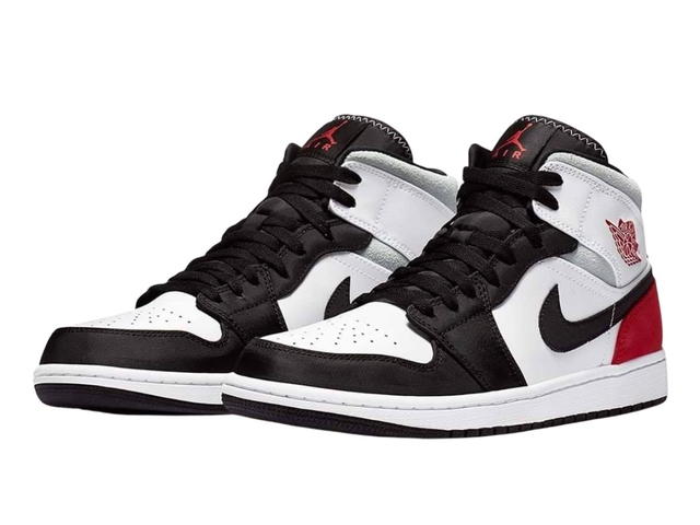 Jordan Jordan 1 Mid SE Red Black Toe - view 2