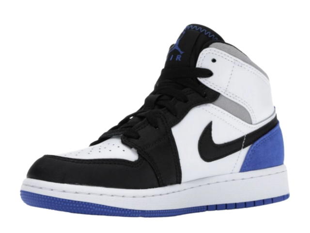 Jordan Jordan 1 Mid SE White Black Royal (GS) - view 2
