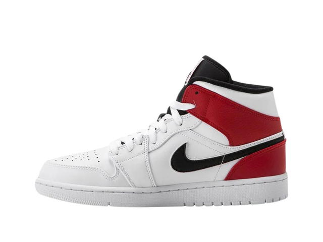 Jordan Jordan 1 Mid White Black Gym Red - view 2