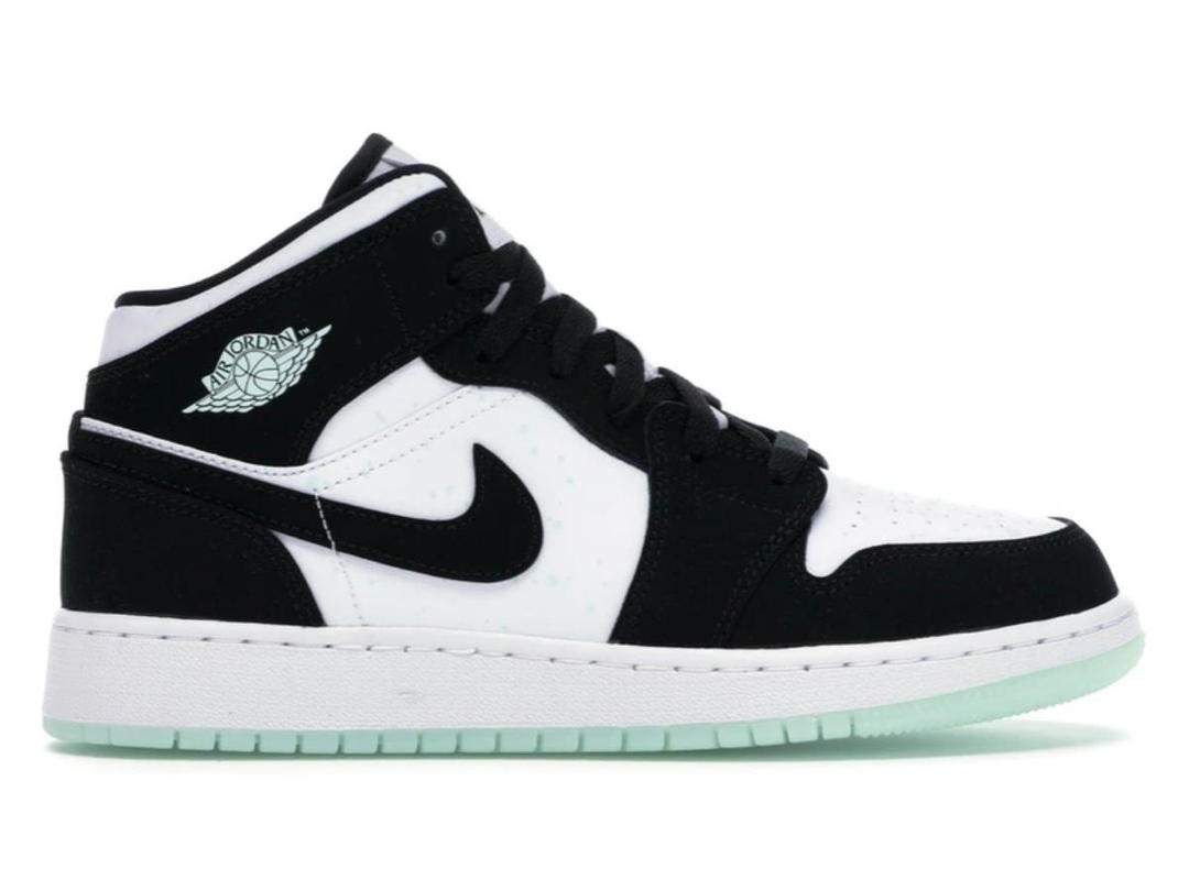 Jordan Jordan 1 Mid White Black Teal Tint (GS)
