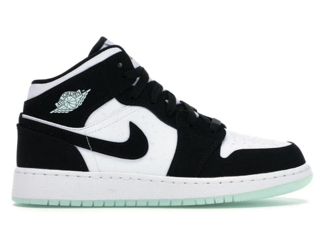 Jordan Jordan 1 Mid White Black Teal Tint (GS) - view 1