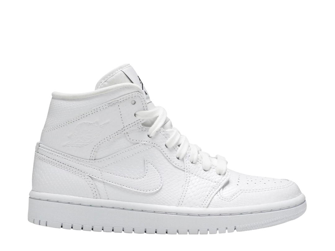 Jordan Jordan 1 Mid White Snakeskin (W)