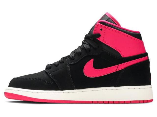 Jordan Jordan 1 Retro High Black Vivid Pink (GS) - view 2