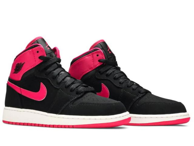 Jordan Jordan 1 Retro High Black Vivid Pink (GS) - view 3