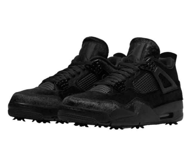 Jordan Jordan 4 Retro Golf Black Cat Pony Hair - view 3