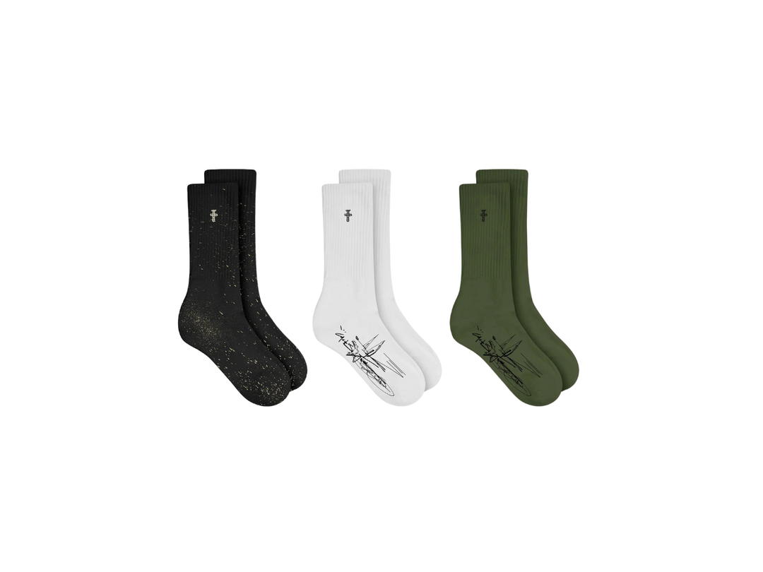 Travis Scott Jordan x Travis Scott Cactus Jack Scribble Socks Multicolor