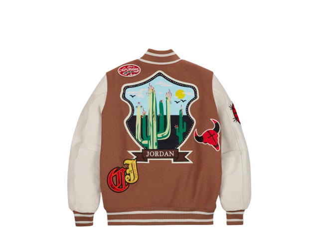 Jordan Jordan x Travis Scott Varsity Jacket Antique Brown - view 2