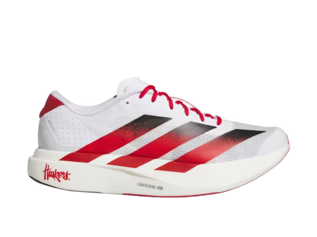 adidas adidas Nebraska Cornhuskers Adizero Evo SL Footwear White Team Power Red Core Black