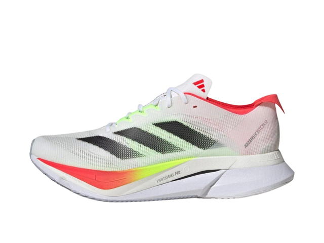 adidas adidas Adizero Boston 12 Anti Slip Wear Resistant Low Top White Black - view 2