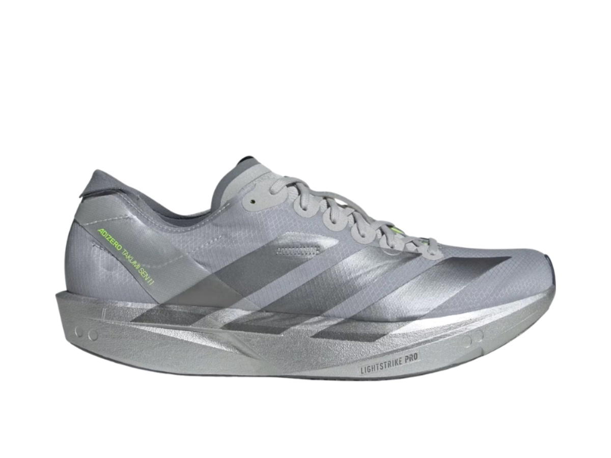 adidas adidas Adizero Takumi Sen 11 Silver Metallic Iron Metallic Lucid Lemon