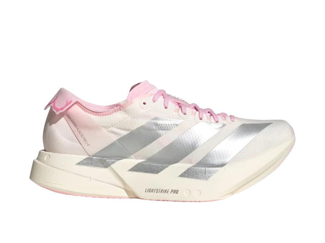 adidas adidas Adizero Adios Pro 4 Core White Silver Metallic Clear Pink (Women's) - view 1