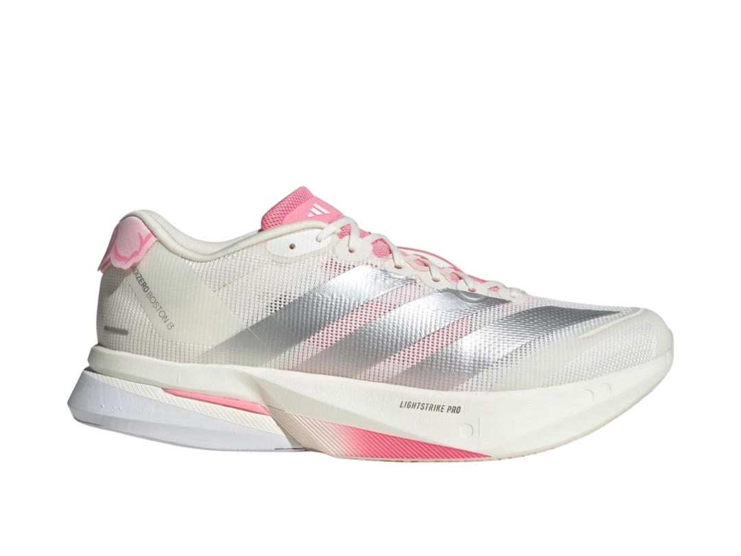 adidas adidas Adizero Boston 13 Core White Silver Metallic Bliss Pink