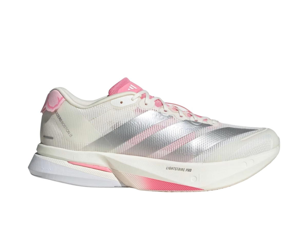 adidas adidas Adizero Boston 13 Core White Silver Metallic Bliss Pink