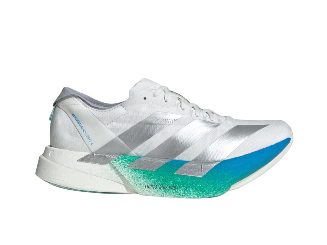 adidas adidas Adizero Adios Pro 4 Crystal White Matte Silver Glory Green (Women's)
